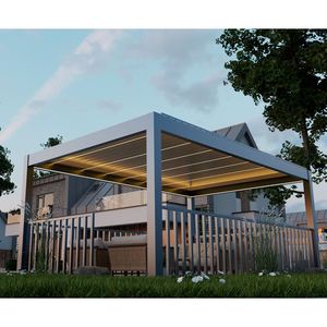 China Manufacturers' Aluminum Patio Cover with Detached Fence <strong>Pergola</strong> Powder Coated Frame Outdoor <strong>Design</strong> <strong>Ideas</strong> for Backyard - Product Image 1