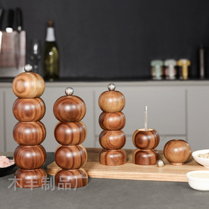 <span class=keywords><strong>Moulin</strong></span> à <span class=keywords><strong>poivre</strong></span> et à sel manuel en bois avec réglage de la finesse de mouture pour les grains de <span class=keywords><strong>poivre</strong></span> du <span class=keywords><strong>Sichuan</strong></span> et le sel de mer - Product Image 3