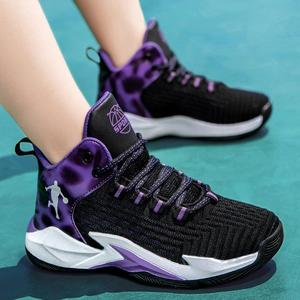 Chaussures de basket-ball pour garçons, dessus en mesh, semelle extérieure en caoutchouc, semelle intermédiaire en EVA, respirantes, chaussures de sport pour enfants, été, tailles 30 31 32 33 34 35 36 - Product Image 3