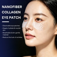 Patch pour les yeux au collagène nano-fibres soluble instantané, hydratation intense, anti-rides, OEM, marque privée, vente en gros
