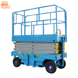 6m-20m 8m 12m移动脚手架平台Elevadora工作平台脚手架电动移动剪式升降机 - Product Image 6