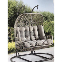 Chaise à double bascule en fer, mobilier d'extérieur de jardin, magnifique design, fauteuil suspendu en rotin, livraison gratuite