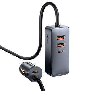 Chargeur de voiture USB Type C Baseus 120W, charge rapide pour iPhone 12 Pro <span class=keywords><strong>Xiaomi</strong></span> Samsung téléphone portable PD QC 3.0 USBC chargeur de téléphone de voiture - Product Image 3