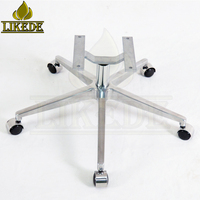 Base de chaise pivotante en aluminium de 35 cm (5 pieds) avec roulettes et plaque en aluminium