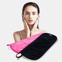 Serviette démaquillante en microfibre colorée personnalisée, soin du visage, tissu démaquillant