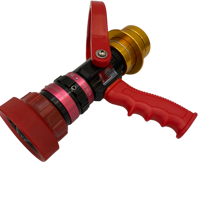Pistolet à eau JMFIRE réglable sans recul, haute qualité, poignée flexible, jet d'eau, en alliage d'aluminium noir + rouge, pour pompiers