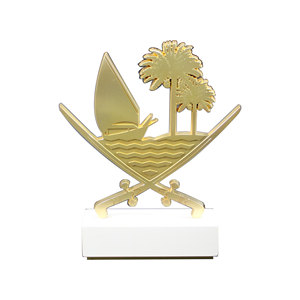 Custom Sports Metal Medals and Trophies Qatar Crystal Metal Crafts Designed with Logo Prints for Gift Use