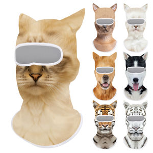 Máscara Facial Completa para Cosplay de Halloween 2025 com Balaclava Respirável, Proteção UV, Protetor Solar e Orelhas de Animal 3D com Impressão Digital - Product Image 2