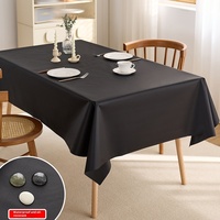 Nappe de table rectangulaire moderne de haute qualité, couleur unie, 140*180cm, imperméable, anti-taches, lavable, 6 pieds, pour table à manger, tapis de table basse