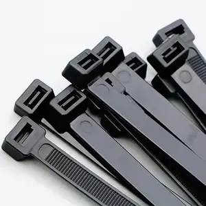 7.6*200mm nhà máy quan hệ cáp giá rẻ thân thiện với môi bền kích thước tùy chỉnh Nylon Dây cáp Zip Tie tự nhiên hoặc màu đen