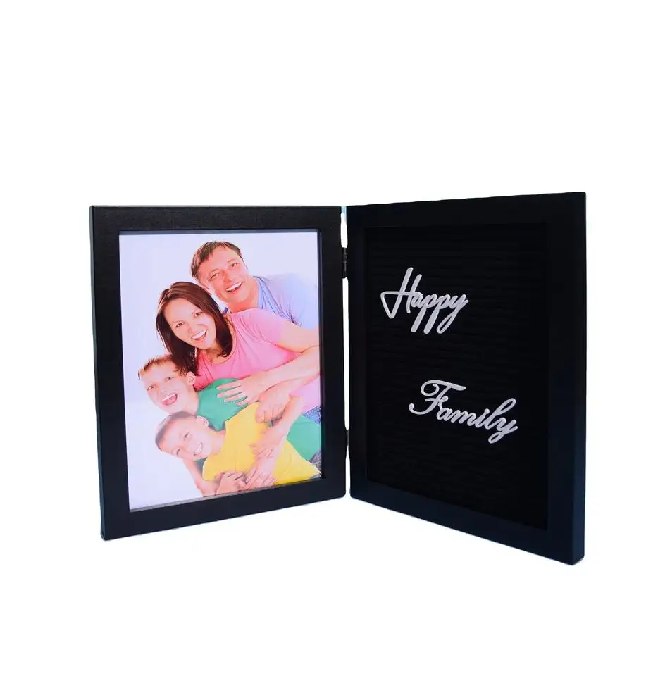 Whole sale Save good memories photo frame 45x60 letter picture board Wood black hinge frame picture photo frame