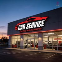 Enseigne extérieure lumineuse pour façade de magasin, lettres 3D en acrylique rétroéclairées, enseigne personnalisée pour publicité extérieure de magasin de voitures et de concessionnaires automobiles