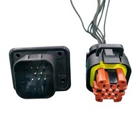 Conector de Sensor de Presión de Combustible de 4 Pines con Cables para Ford, Land Rover, Kobelco, Doosan, Daewoo, Hyundai