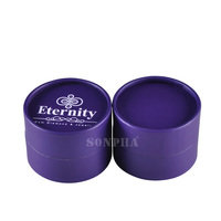 Prix compétitif, échantillon personnalisé, tubes d'emballage cylindriques ronds, boîtes en papier, boîte à bijoux ronde de luxe de petite taille, couleur violet foncé