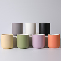 Bougie parfumée en céramique de style nordique personnalisable, couleur mate pour la décoration de la maison, cadeaux de vacances pour les bars, Diwali