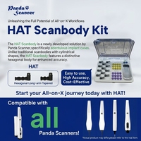 Kit de escaneo Dental Panda HAT Scanbody: Cuerpo de escaneo hexagonal de brazo largo cónico para implantes edéntulos, escaneo digital intraoral de aleación de titanio