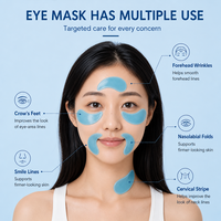 Patchs Hydrogel Contour des Yeux OEM Marque Privée GHK Cu Peptide de Cuivre Centella Caféine Acide Hyaluronique Anti-Âge Cernes et Poches