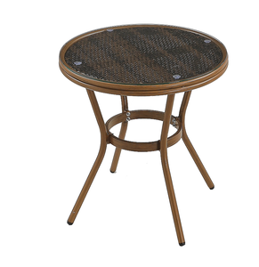 Set di Sedie e Tavolo <span class=keywords><strong>da</strong></span> Esterno in Stile Vintage Francese per Giardino e <span class=keywords><strong>Balcone</strong></span>, Set Bistrot in Metallo e Rattan per Caffè - Product Image 6