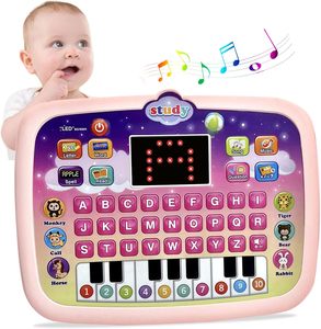 Hot Selling English Learning Machine Toy Tablet <b>Computer</b> Educational Toys Kids Learning LED Screen Battery Plastic Musical Toy - Product Image 1