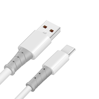 Kabel USB silikon ponsel pengisian daya cepat, kabel Data pengisi daya Cepat 3 kaki 1m USB A ke Tipe c