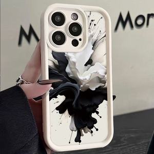 Funda para Teléfono Móvil con Diseño de Tinta Blanca y Negra para iPhone 16 15 17 <span class=keywords><strong>AirPro</strong></span> Max, Carcasa Trasera de Color Caramelo, Venta al Por Mayor - Product Image 1