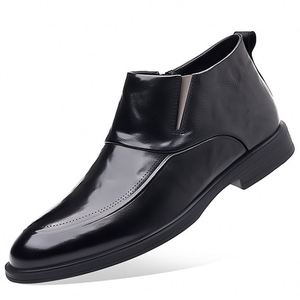 รองเท้าหนังทรงเหลี่ยมแบบผูกเชือก สไตล์อ็อกซ์ฟอร์ด สำหรับชุดสูทธุรกิจ เพิ่มความสูง หนังนุ่ม ใส่ได้ในฤดูร้อน ฤดูใบไม้ผลิ งานแต่งงาน กันลื่น - Product Image 1