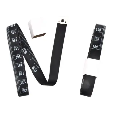 Wintape Custom Logo Sewing Tailor Tape Measure Soft Cloth Measuring Ruler Cool Black Color Wholesales Sewing Measuring Tape
