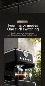 Machine à <span class=keywords><strong>café</strong></span> expresso en acier inoxydable semi-automatique avec isolation vapeur, contrôle de la température, chauffage rapide, 20 bars - Product Image 5