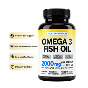 ハラール工場製 オメガ<span class=keywords><strong>3</strong></span>魚油カプセル 高DHA/EPA 80-10TG 1000mg 液体深海魚油 - Product Image 1