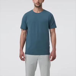เสื้อยืดผ้าฝ้ายพีมาไลเซลล์สุดหรู แบรนด์ Line Shipping สวมใส่สบาย แขนสั้น ทรงพื้นฐาน - Product Image 3