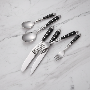 Couteau, fourchette et cuillère en acier inoxydable 430 avec poignée en bakélite, finition miroir, multi-spécifications, pour hôtels et cadeaux - Product Image 3