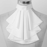 AJGEGJE Col Jabot Unisexe en Dentelle Victorienne avec 2 Manchettes - Accessoire de Vêtement Gothique Steampunk pour Adulte pour Carnaval Halloween Cosplay