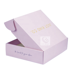 Boîtes en carton ondulé écologiques personnalisées de qualité supérieure en gros, impression couleur rose, emballages plats pour l'expédition, cartons pour emballages cadeaux - Product Image 2