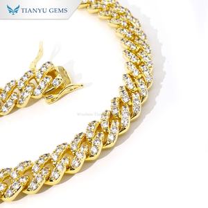 Collar de cadena cubana Tianyu Gems, chapado en oro e incrustado con circonita, estilo hip-hop, joyería de cadena para hombres y mujeres - Product Image 2