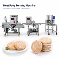 Ligne de production automatique de galettes de viande, machine à former, paner et enrober les hamburgers pour la fabrication de coupes de viande