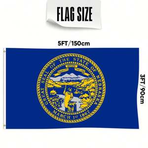 ธงเนแบรสกา ขนาด 3x5 ฟุต ขายส่ง ผ้าโพลีเอสเตอร์ 68D/100D รับผลิตตามสั่ง ทุกประเทศ จัดส่งรวดเร็ว ผู้ผลิตที่เชื่อถือได้ จัดส่งเร็ว - Product Image 3