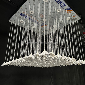 SMOOTH Light Luxury <b>White</b> Petal Flower <b>Hanging</b> Crystal Lamp Custom Square Chandelier Decorative For Wedding Ceiling - Product Image 6