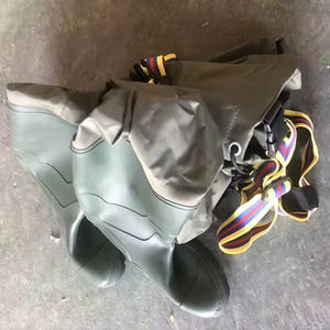 Unisex PVC-Gummi-Wathose mit Stahlkappe – Wasserdichte Anglerhose mit 100 % Wasserdichtheitsgarantie - Product Image 2