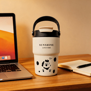 Cartoon Portable Vacuum Insulated Stainless Steel Customized Logo Mini Handheld Business Cup 304 Stainless Steel Vacuum <b>Bottle</b> - Product Image 1