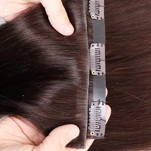 Neues Design natives Haar nahtlose unsichtbare In-Clip-Haarverlängerung individuelle Farbe injizierter In-Clip-Haarverlängerung