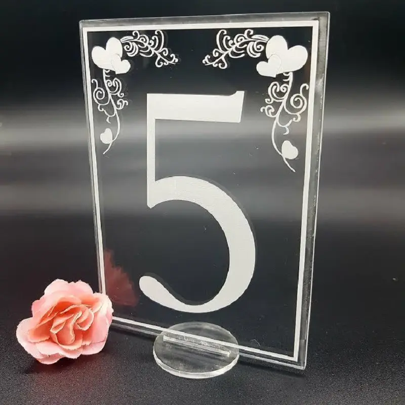 8 1/2 x 11 Sign Holder Menu Holder clear acrylic transparent acrylic restaurant wedding table numbers holder