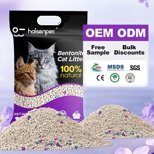 Custom Logo Strong Clumping Low <b>Dust</b> Odor Control Fresh Kitty Litter Sand Wholesale Baby <b>Powder</b> Scent Ball Bentonite Cat Litter - Product Image 1