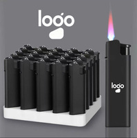 Briquet à gaz butane classique personnalisé avec logo, coupe-vent, en métal, rechargeable, pour cadeau publicitaire, directement de l'usine