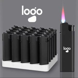 Briquet à gaz butane classique personnalisé avec logo, coupe-vent, en métal, rechargeable, pour cadeau publicitaire, directement de l'usine - Product Image 1