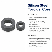 Nouveau noyau de transformateur toroïdal en acier au silicium B23G110 de 0,33 mm, laminé à chaud, avec service de découpe