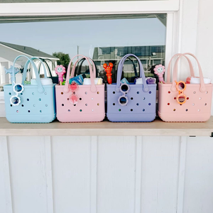 Bolsa de Playa de Eva Duradera ZHUONING con Logotipo Personalizado, Dos Asas, Gran Capacidad, Estilo Casual, Cierre Abierto, Simple, de Silicona - Product Image 1
