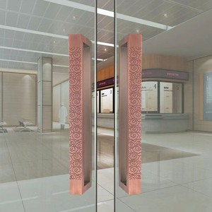 Kensharp nhà máy bán hàng trực tiếp Rose Gold cửa xử lý kính không khung phía trước cửa dài kéo xử lý - Product Image 2