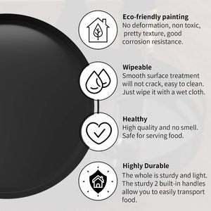 Elegante bandeja decorativa con superficie resistente a los arañazos y estilo contemporáneo para exhibir centros de mesa o servir bebidas - Product Image 6