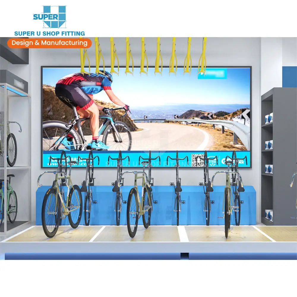 Fashion Bikes Shop Interior Design Electric Scooter Cycling Shop Decorations Motorcycle Showroom Cycling Store Display Furniture