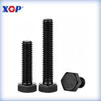 Vis à tête hexagonale à filetage complet en acier au carbone de qualité automobile 12.9, oxyde noir, GB5783 M4-M24, fixations pour châssis de moteur